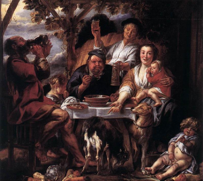 JORDAENS, Jacob Eating Man f